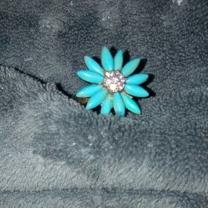 Turquoise and CZ Ring